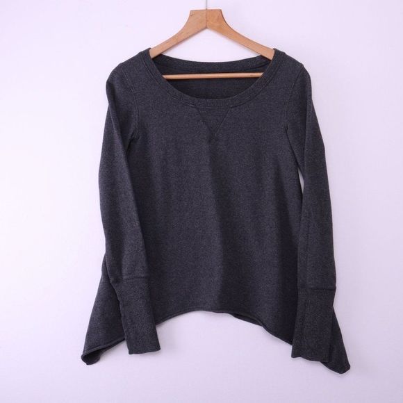 LULULEMON Asymmetric Hem Gray Sweatshirt - Picture 1 of 5